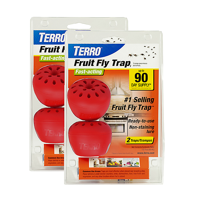 Terro Fruit Fly Trap Non Toxic Fast Acting 1 Pack of 2 Traps